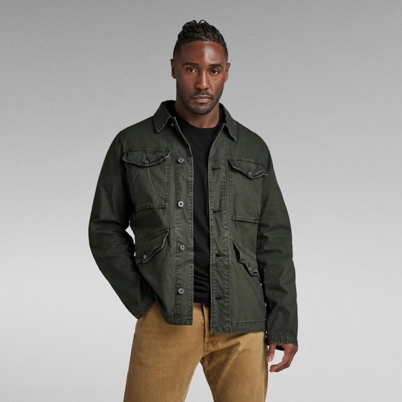 G-Star RAW Men’s Vodan Field Jacket Navy Utility Overshirt- Size Large - Picture 1 of 7